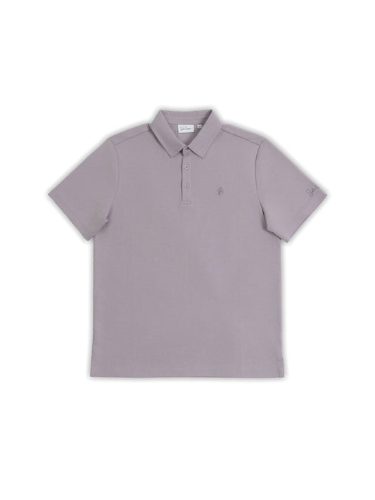 Le Classique Polo in lilac by Saalor Couture, flat lay
